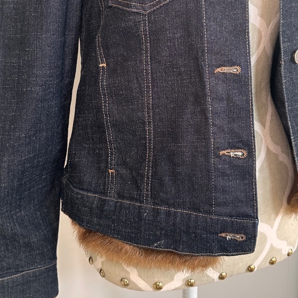 Amazing 70s Y2K vintage penny lane denim jacket with detachable trim - Picture 6 of 12